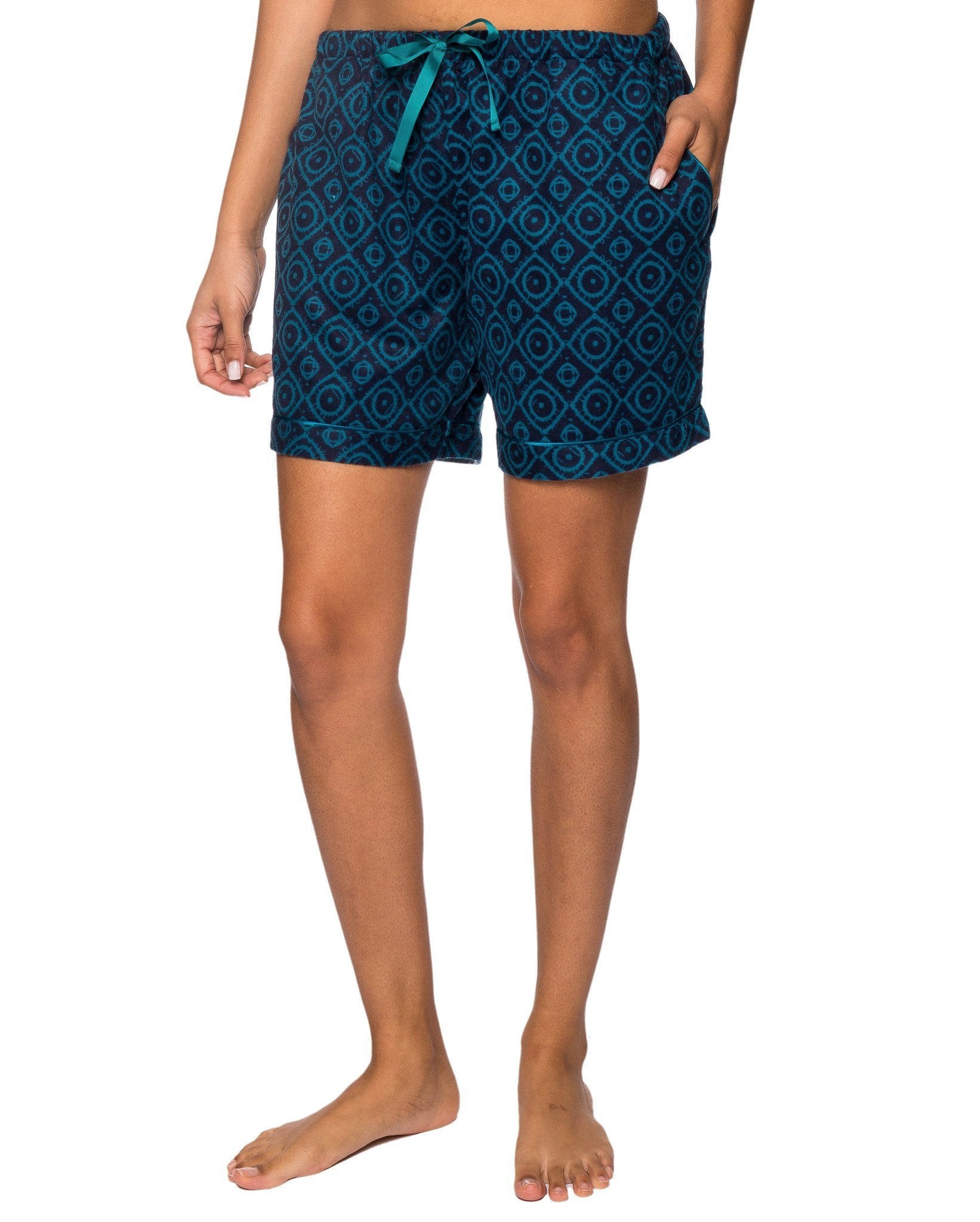 Moroccan-Herringbone Navy/Aqua
